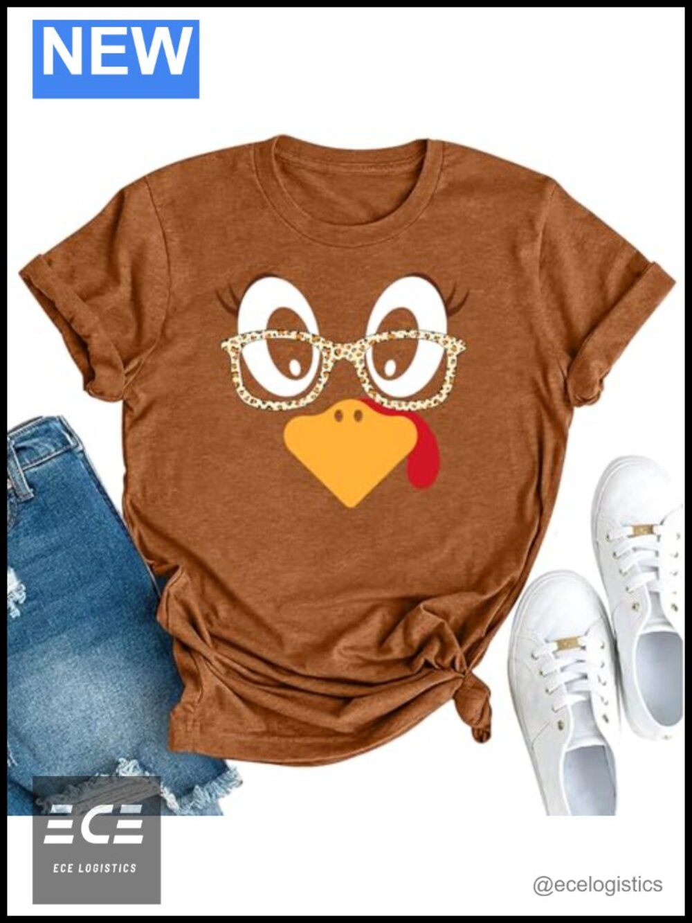 Thanksgiving Gobble Graphic Tee Women Short Sleeve Crew Neck Fall T-Shirt
